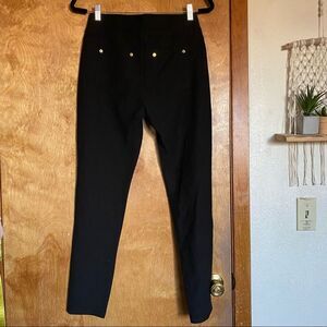 🍄 MICHAEL Michael Kors Black career Jeggings/Leggings with gold embellishments